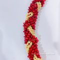 Lopa Seeds Twined W/2-strand Shell Leis